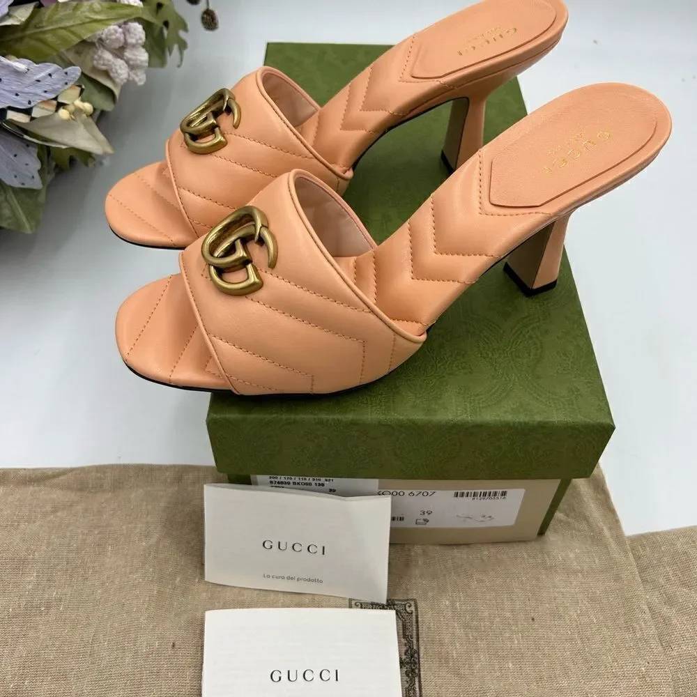 Women’s Gucci, GG Marmont quilted mules size 39 made in Italy - Picture 5 of 9